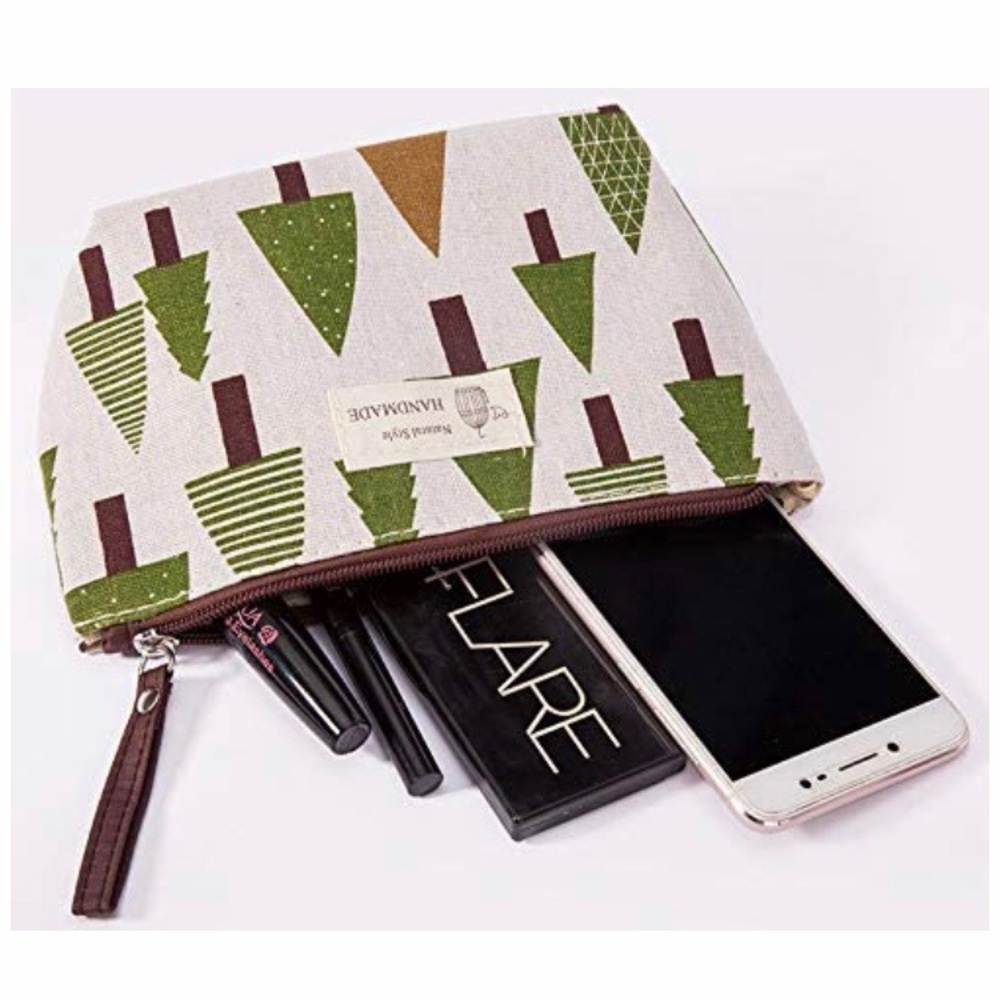 NATURAL STYLE HANDMADE TREES COSMETIC BAG - Picture 2 of 8